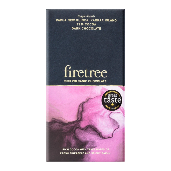 Firetree Papua New Guinea Karkar Island 72% Cocoa Chocolate Bar