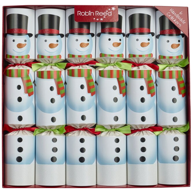 Racing Snowmen Christmas Crackers (Box of 6)