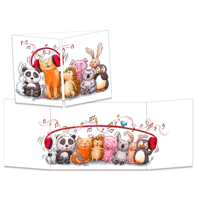 Feel Good Music Tri-fold Greeting Card