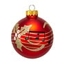 Red Glass Ball Ornament With Music Notes