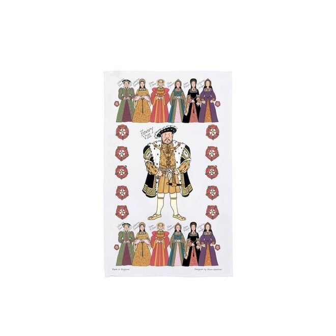 Alison Gardiner Henry the VIII Tea Towel