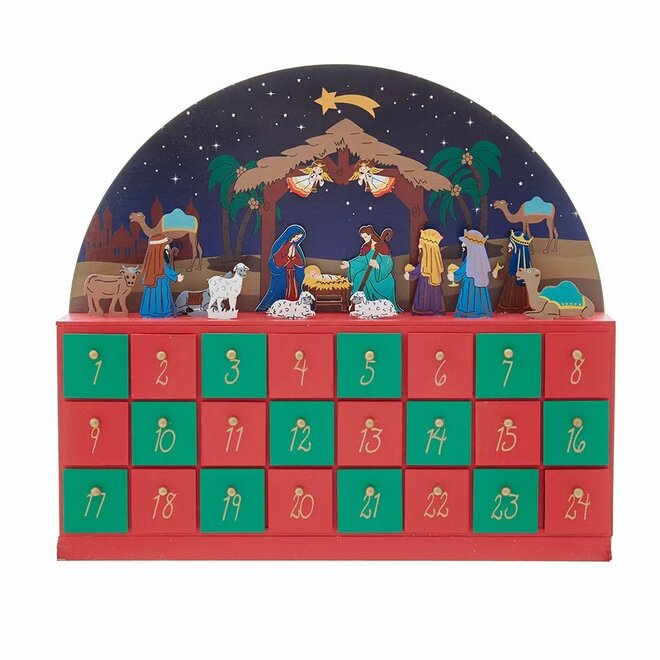 Wooden Nativity Advent Calendar