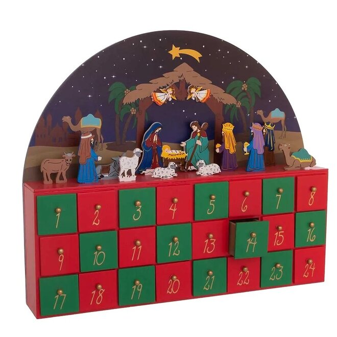 Wooden Nativity Advent Calendar