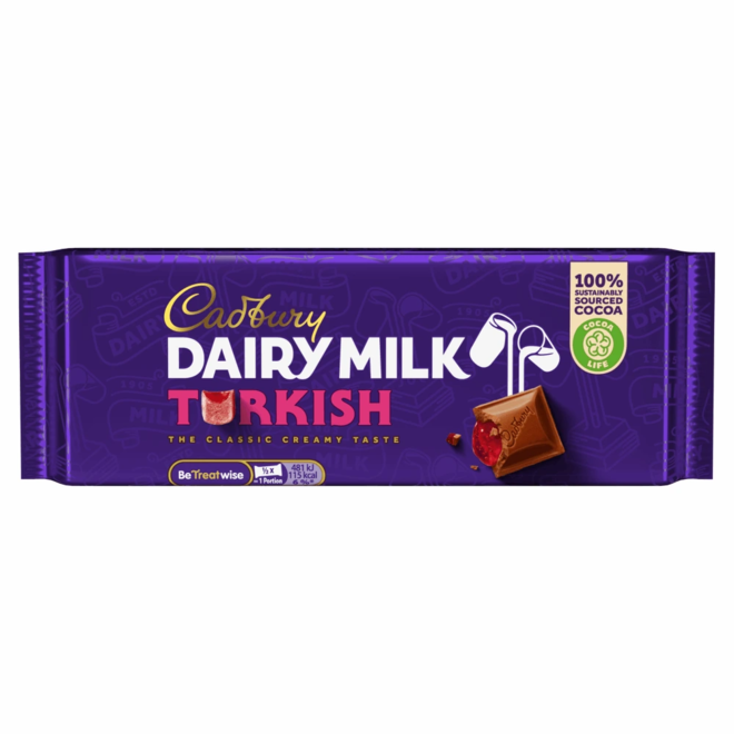 Cadbury Irish Dairy Milk Turkish Delight Bar 47g