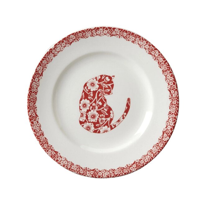 Red Calico Cat Small Plate