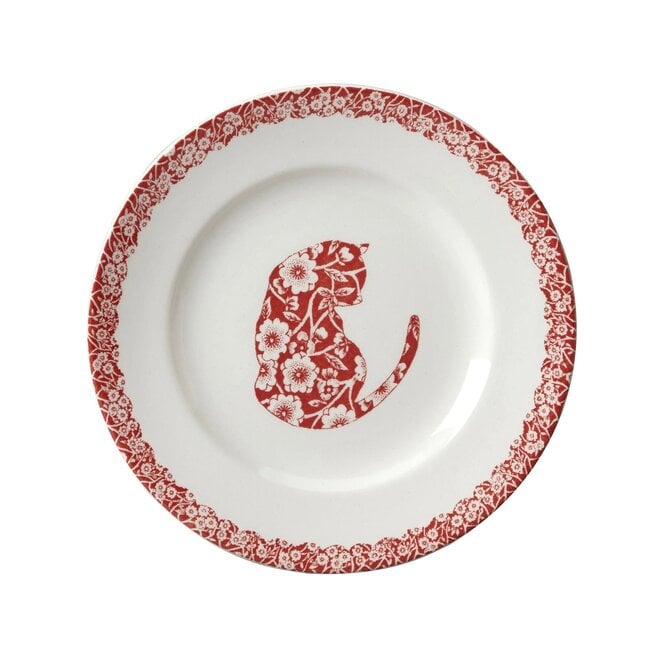 Red Calico Cat Small Plate