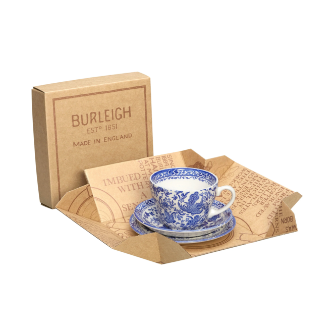 Blue Regal Peacock Breakfast Cup Gift Set