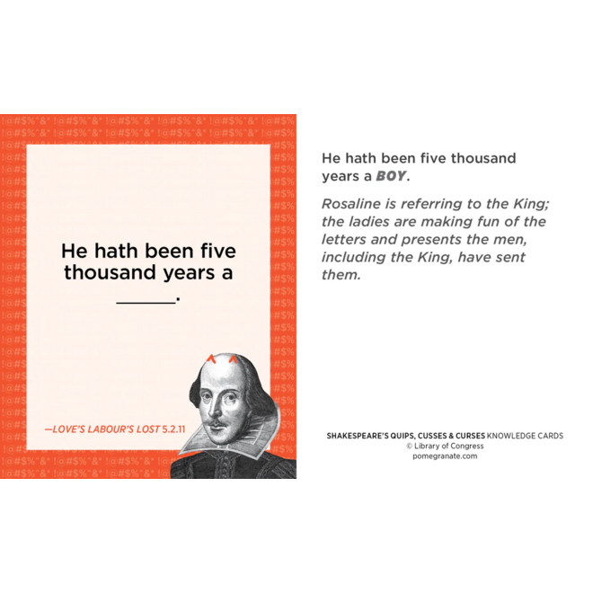 Knowledge Cards: Shakespeare’s Quips, Cusses & Curses