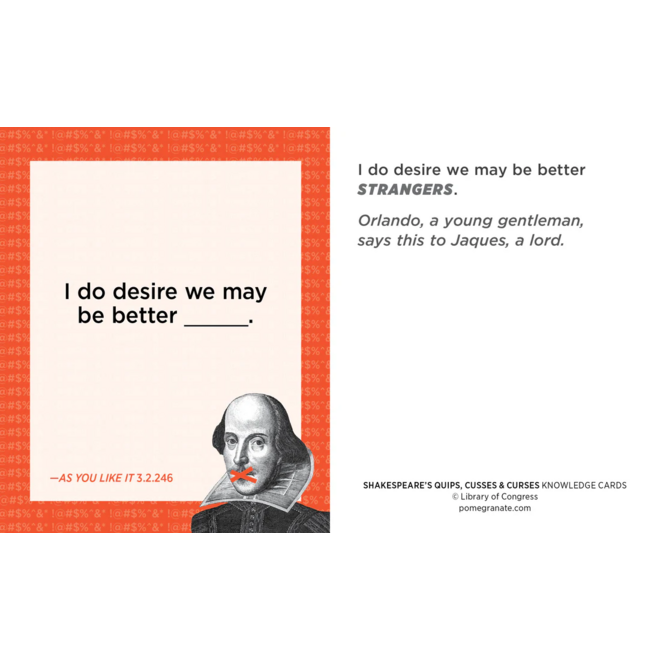 Knowledge Cards: Shakespeare’s Quips, Cusses & Curses