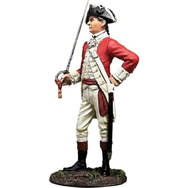 British 43rd Regiment of Foot Company Officer, Standing, 1780 Figurine