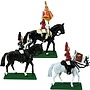 3 Mounted Life Guard Command Figurines