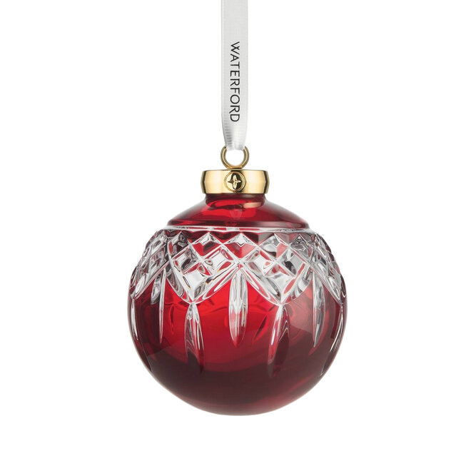 Lismore Red Bauble Christmas Ornament