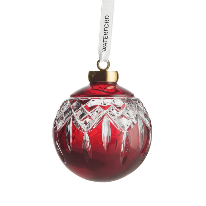 Lismore Red Bauble Christmas Ornament