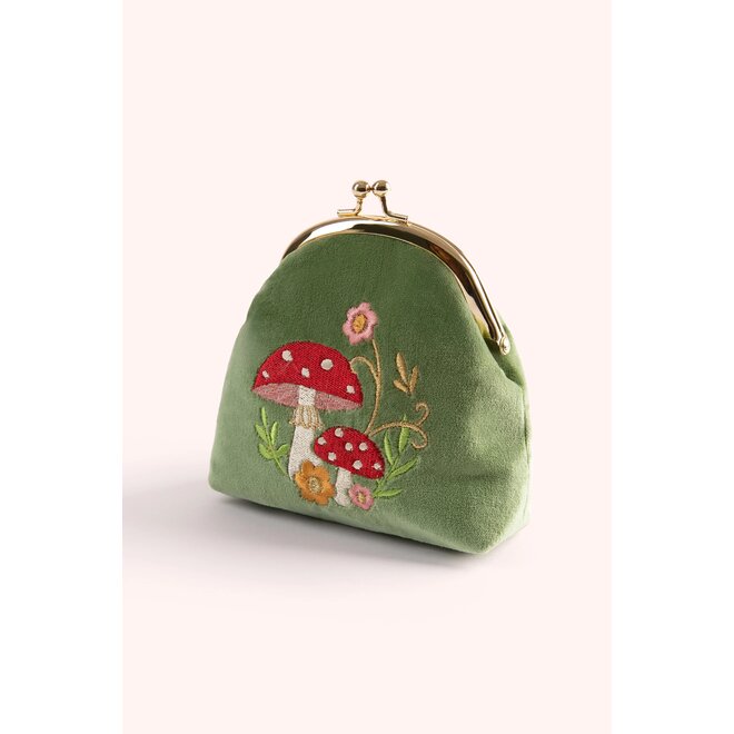 Toadstools Velvet Coin Purse
