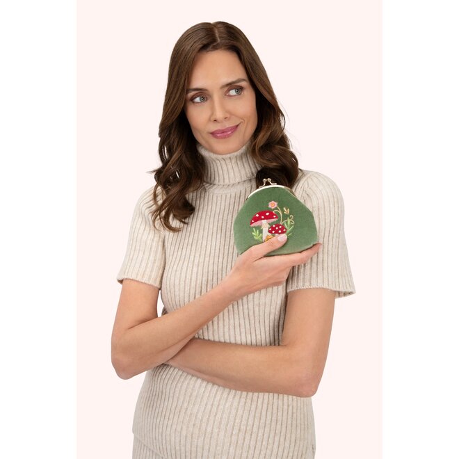 Toadstools Velvet Coin Purse