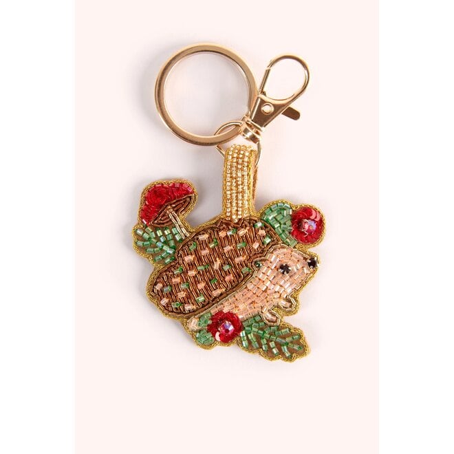 Hedgehog Beaded Keyring