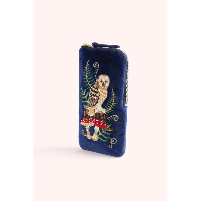 Woodland Owl Velvet Sunglasses Pouch