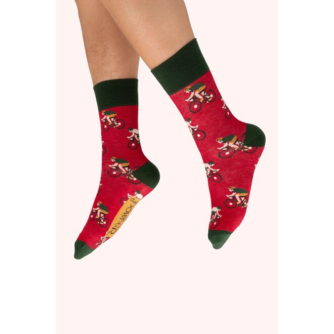 Racing Bikes Tomato Men's Socks