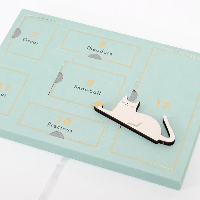 Cat Suitcase Wooden Advent Calendar