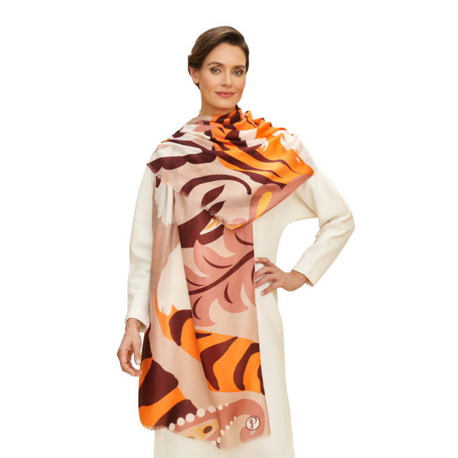 Printed Thrill of the Tiger Scarf