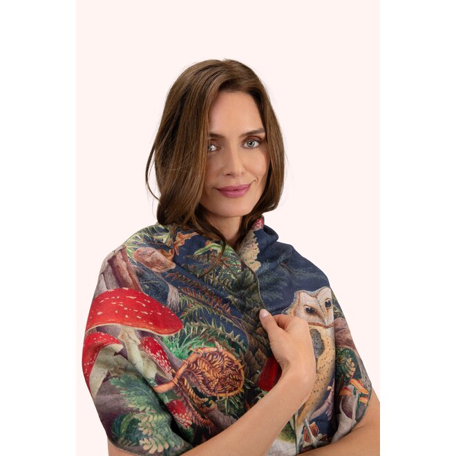 Wild Woodland Owl Lux Scarf