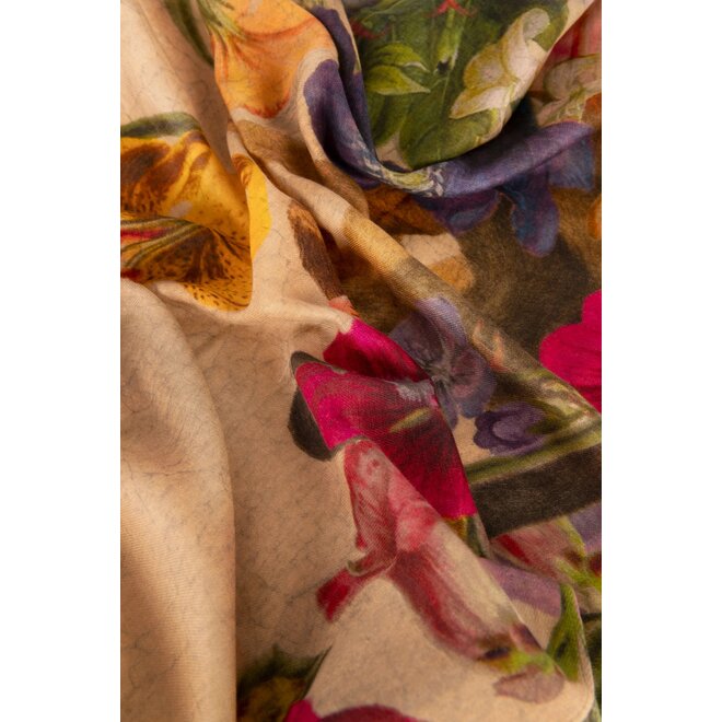 Cream Posy Mid-Length Kimono