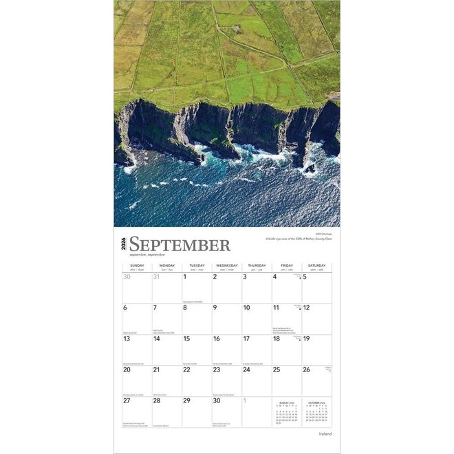 Ireland 2026 Square Wall Calendar
