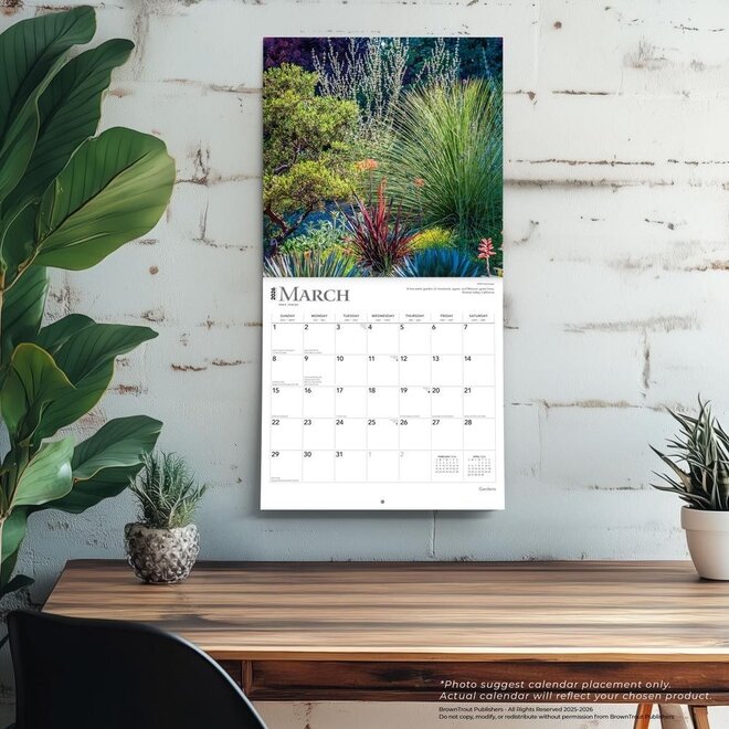 Gardens 2026 Wall Calendar