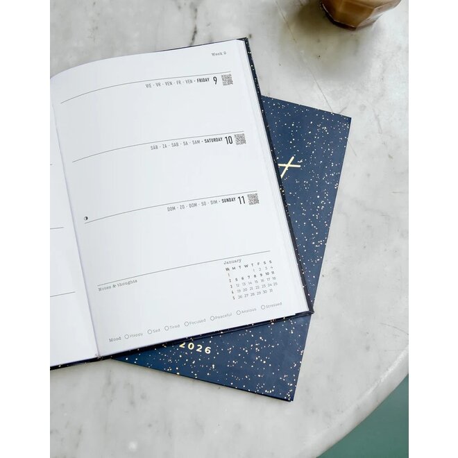 Inspire A5 Week to View Planner 2026, Navy