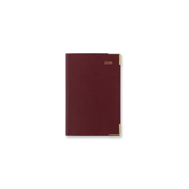 Classic Mini Pocket Week to View Planner 2026, Sunday Start, Burgundy