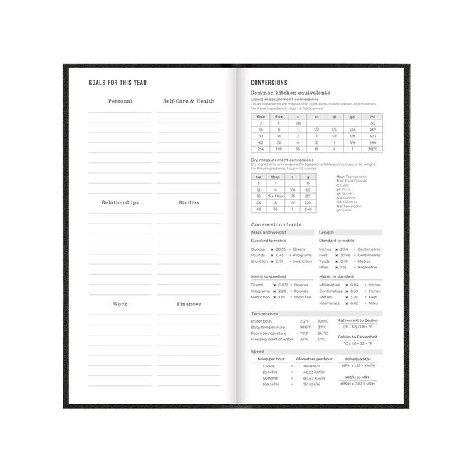 Principal Compact Week to View Planner 2026, Black