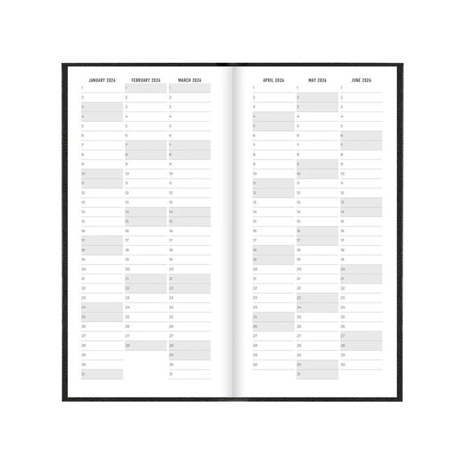 Principal Compact Week to View Planner 2026, Black