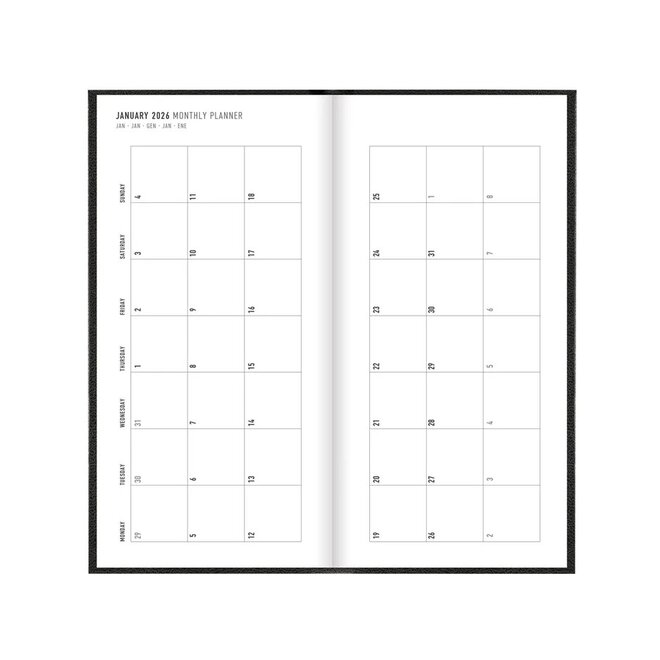 Principal Compact Week to View Planner 2026, Black