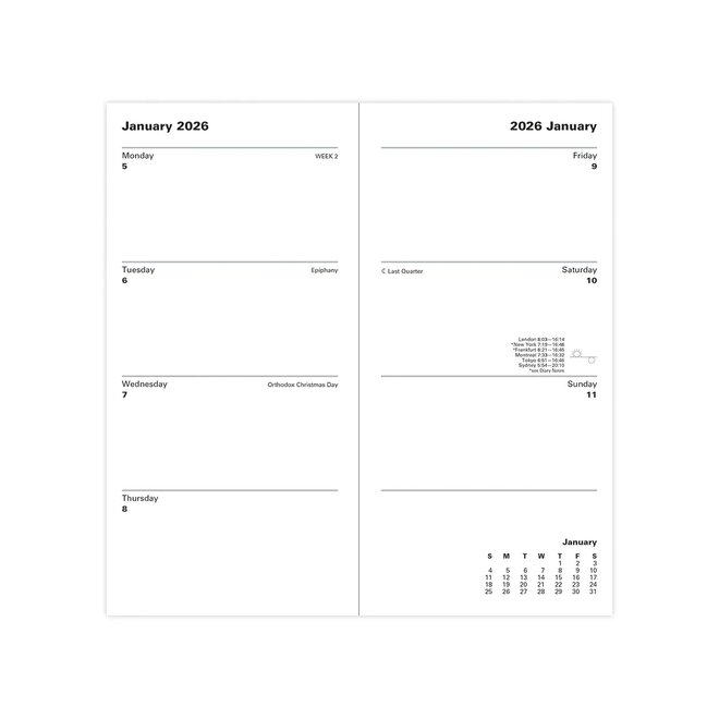 Classic Slim Week to View Planner with Monthly Planners 2026, Burgundy