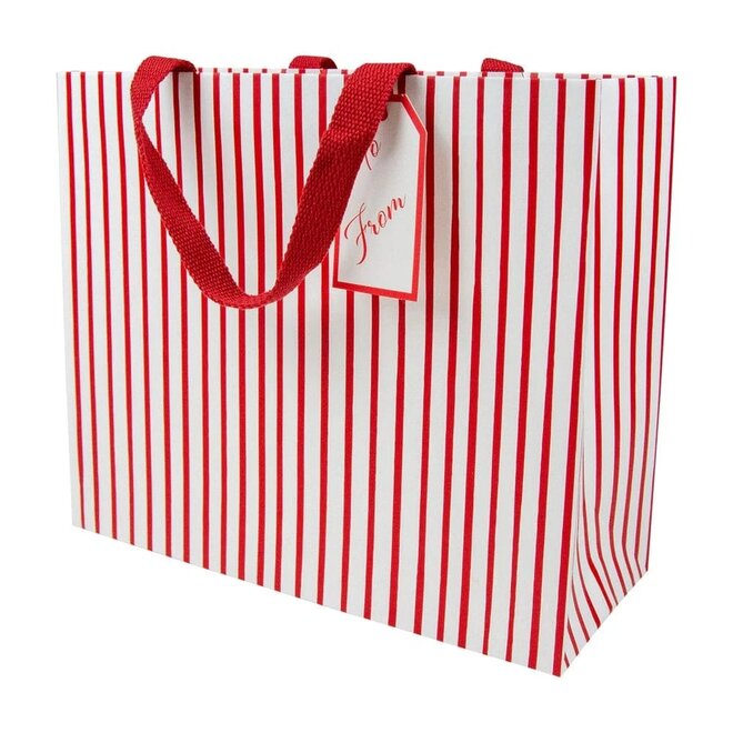 Stripes For Days Red/White Medium Gift Bag