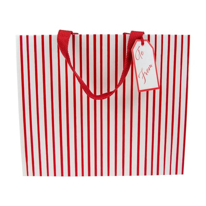 Stripes For Days Red/White Medium Gift Bag