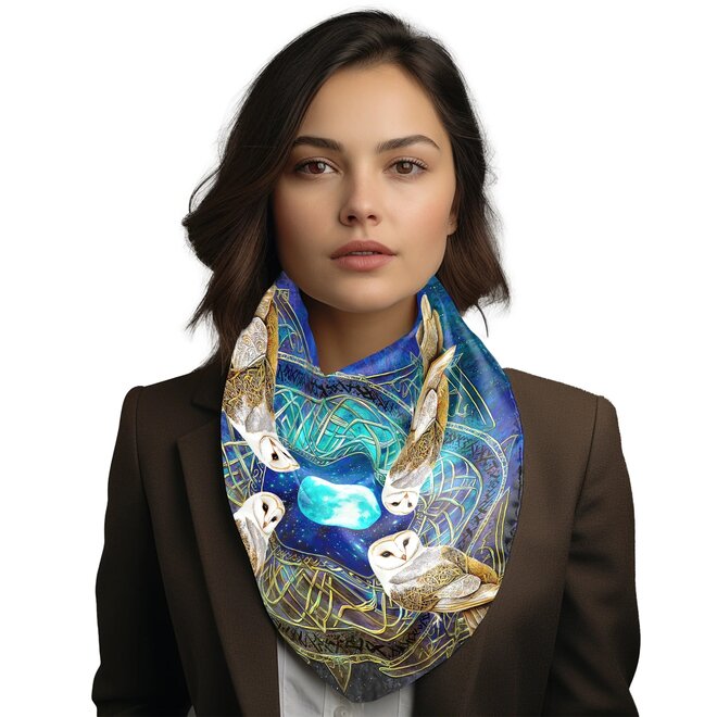 Owls Silk Heritage Collection Scarf