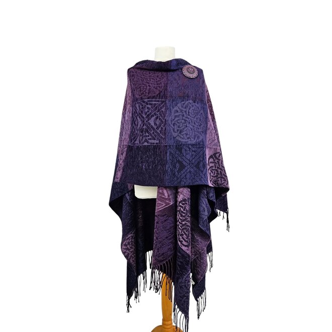 Calzeat of Scotland Celtic Knot Heather Ruana