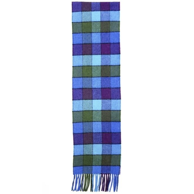 Calzeat of Scotland Lagos Carousel Border Lambswool Scarf