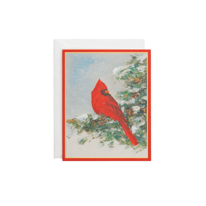 Cardinal & Evergreen Boxed Christmas Cards