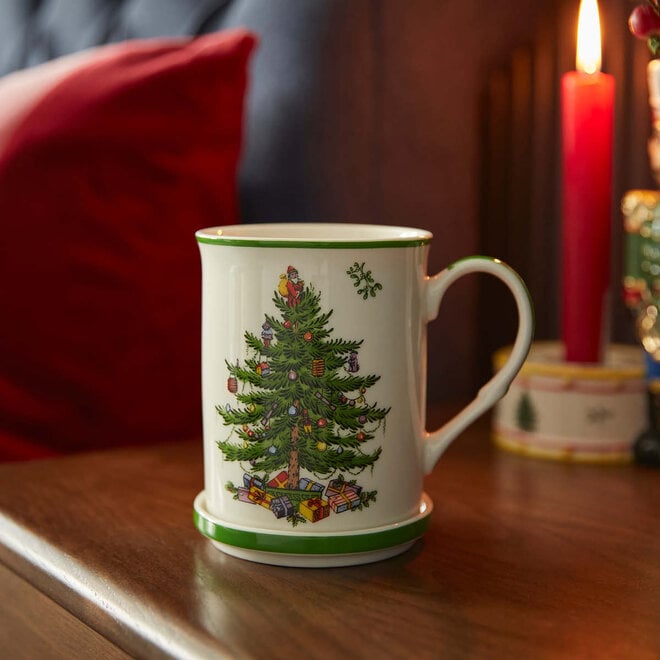 Christmas Tree Mug & Coaster Set