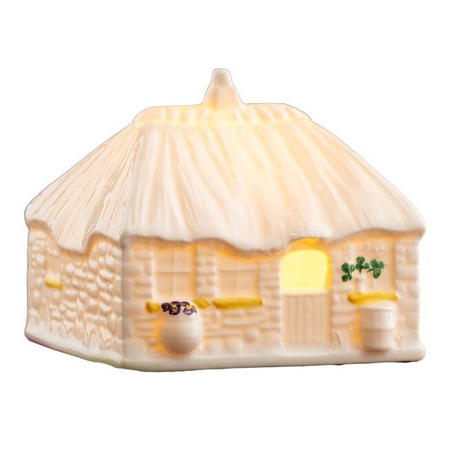 Belleek Classic 2025 Limited Edition LED Irish Thatched Cottage