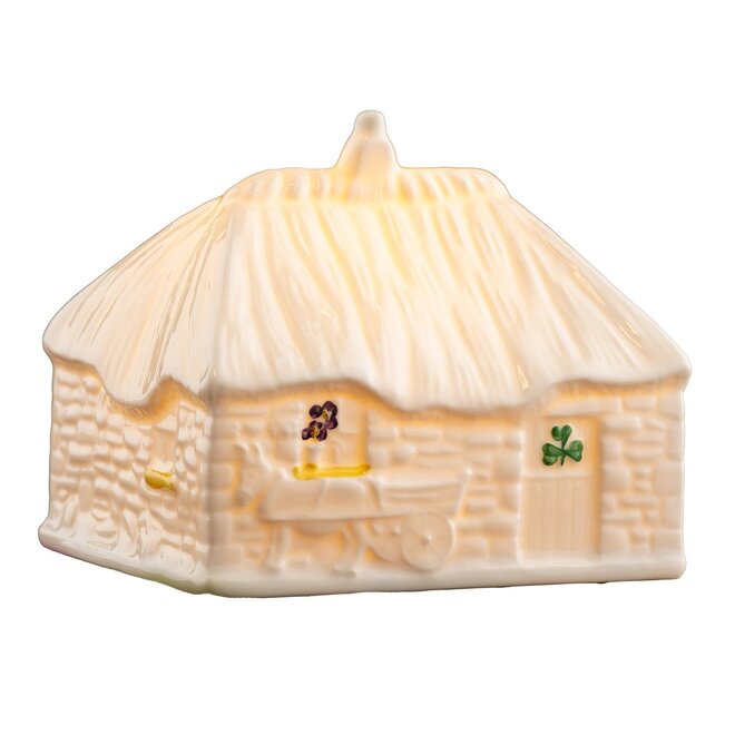 Belleek Classic 2025 Limited Edition LED Irish Thatched Cottage