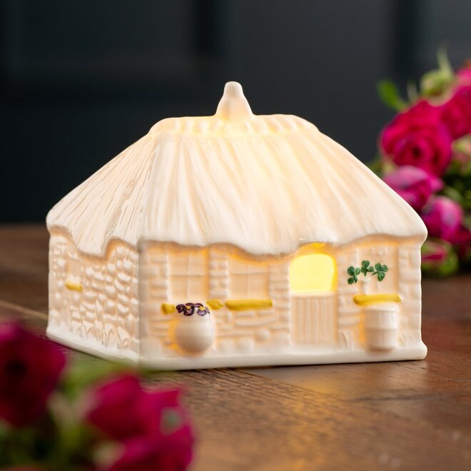 Belleek Classic 2025 Limited Edition LED Irish Thatched Cottage
