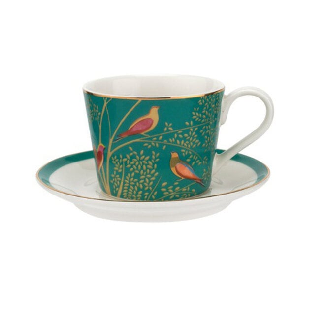 Sara Miller Chelsea Collection Green Espresso Cup & Saucer