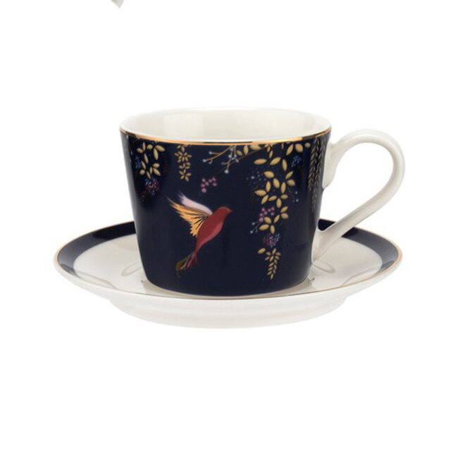 Sara Miller Chelsea Collection Navy Espresso Cup & Saucer