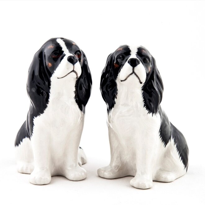 Cavalier King Charles Spaniel Tricolor Salt & Pepper Shakers