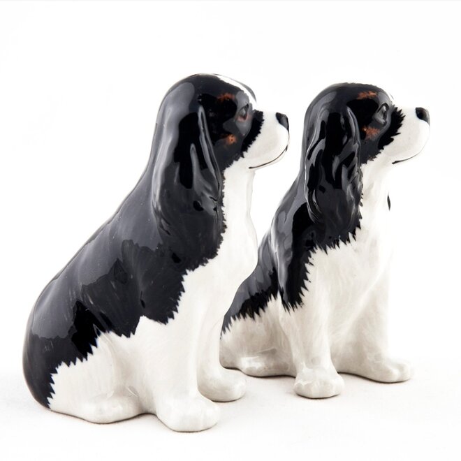 Cavalier King Charles Spaniel Tricolor Salt & Pepper Shakers
