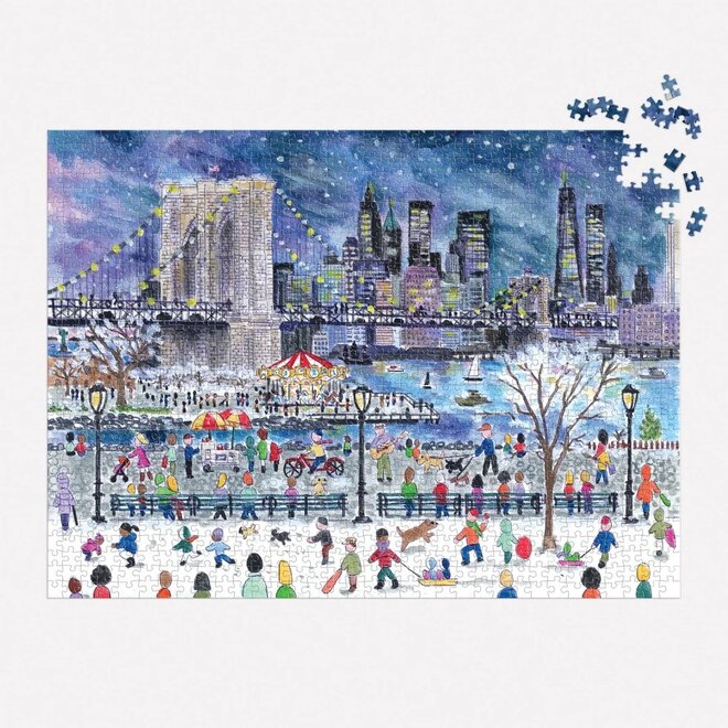 Michael Storrings Snowfall Over New York City 1000-Piece Puzzle