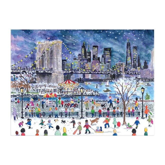Michael Storrings Snowfall Over New York City 1000-Piece Puzzle